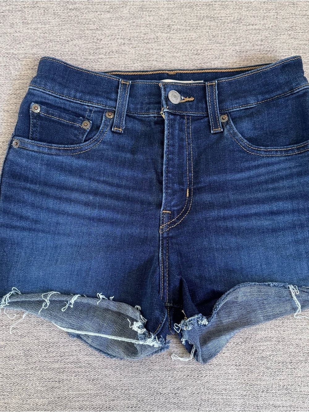 Levi’s Women's Dark Blue Denim Cutoff Jean Shorts